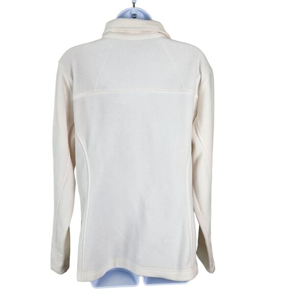 Columbia Womens Full Zip Fleece Jacket Size Large White Soft Casual - Picture 5 of 13